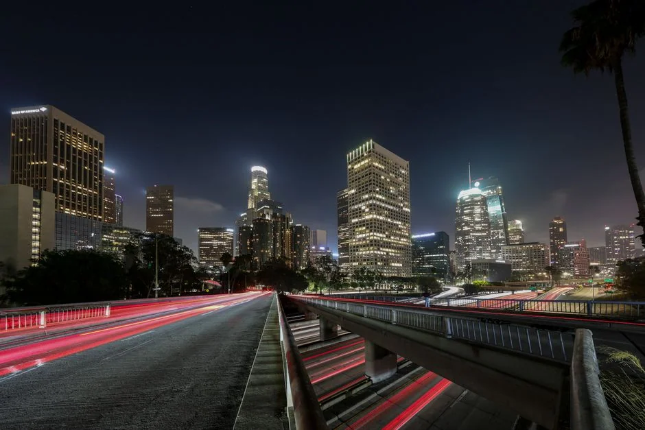 Los Angeles skyline at night